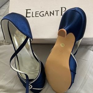 Navy  evening shoes